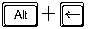 Alt + Left arrow